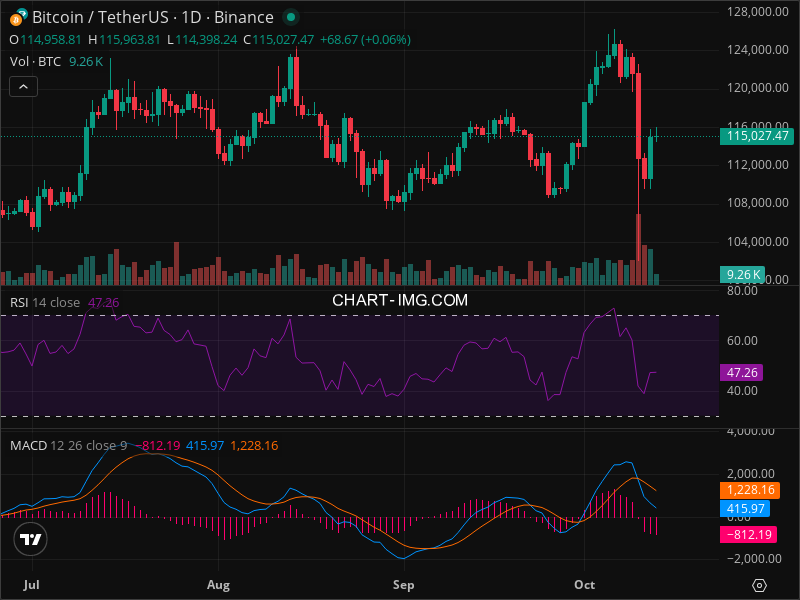 2025-10-13 比特币15分钟短线分析：建议做多