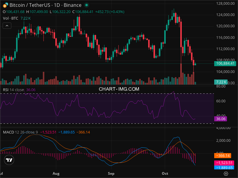 2025-10-18 比特币15分钟短线分析：做空信号
