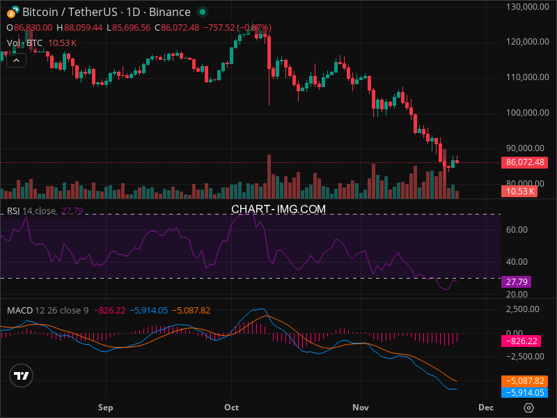 2025-11-24 比特币15分钟短线分析：做空可能性较大