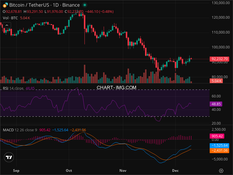 2025-12-10 比特币15分钟短线分析：做空策略